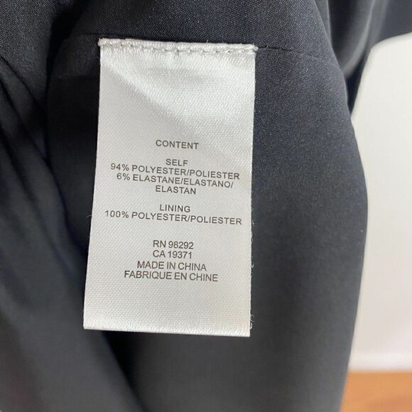 Tibi Black Zip Neckline Midi Dress with Bell Sleeves - Picture 6 of 6